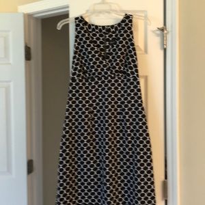 Black and white halter dress